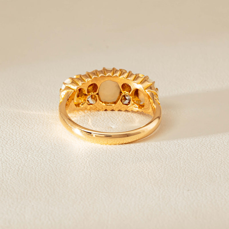 Vintage 18ct Yellow Gold Opal & Diamond Ring - Ring - Walker & Hall