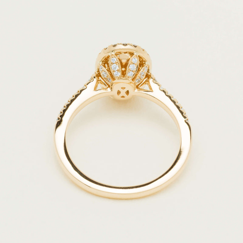 18ct Yellow Gold 1.25ct Opal & Diamond Sierra Ring