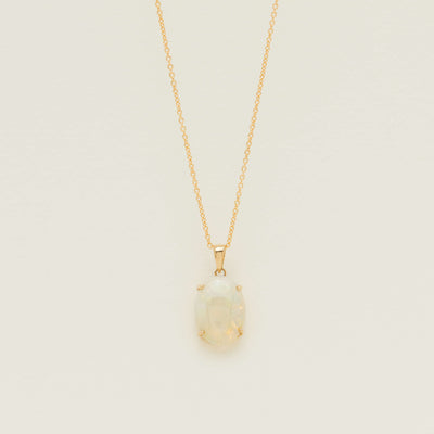 14ct Yellow Gold 3.28ct Opal Cabochon Pendant