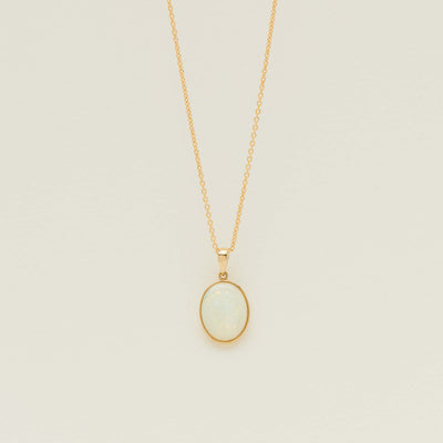 14ct Yellow Gold 1.88ct Opal Cabochon Pendant