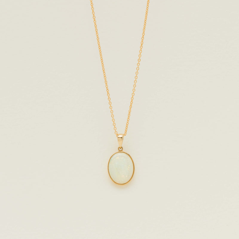 14ct Yellow Gold 1.88ct Opal Cabochon Pendant