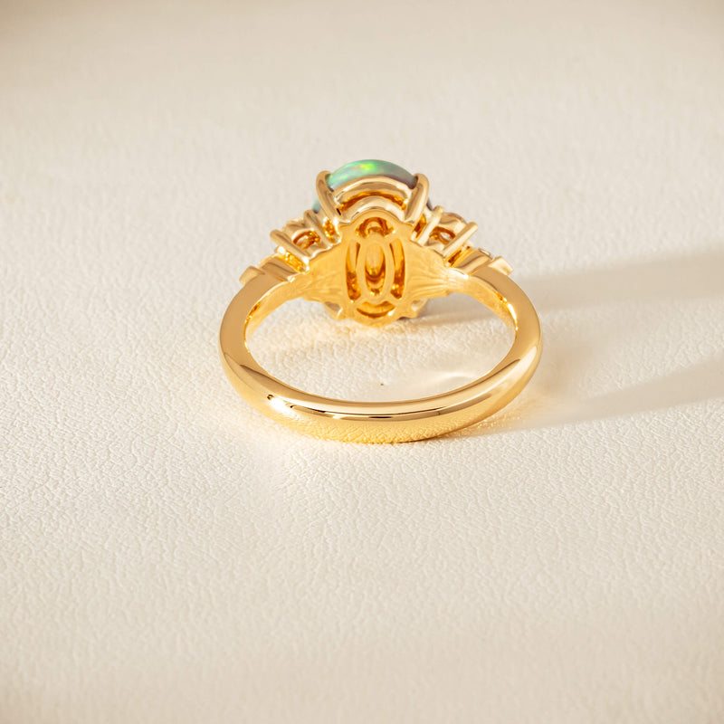 18ct Yellow Gold 2.30ct Opal & Diamond Oriana Ring