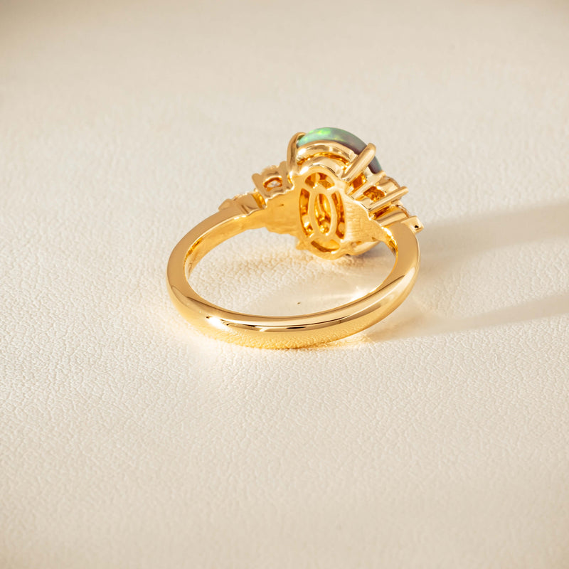 18ct Yellow Gold 2.30ct Opal & Diamond Oriana Ring