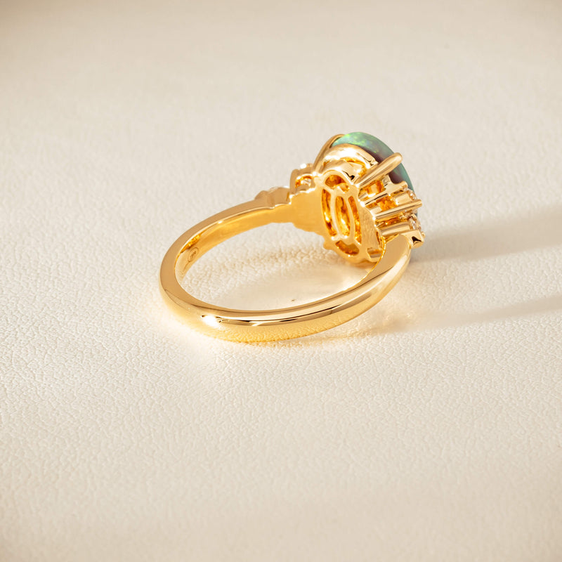 18ct Yellow Gold 2.30ct Opal & Diamond Oriana Ring