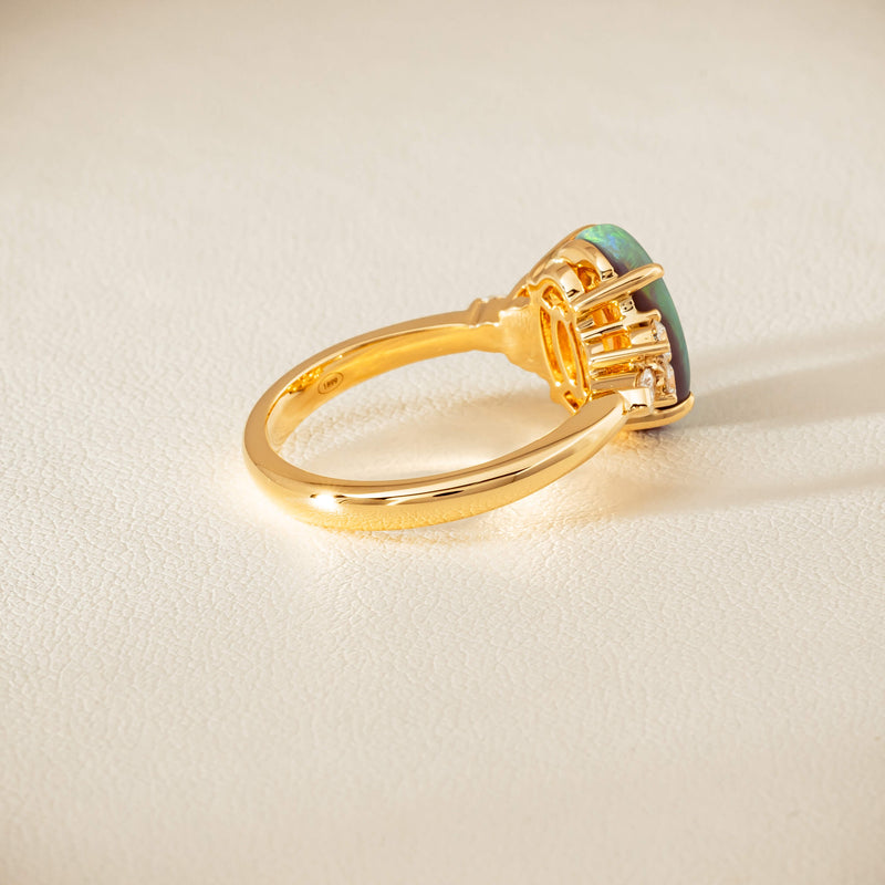 18ct Yellow Gold 2.30ct Opal & Diamond Oriana Ring
