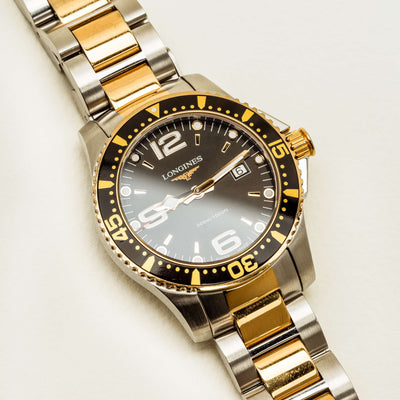Vintage Stainless Steel Longines HydroConquest Watch