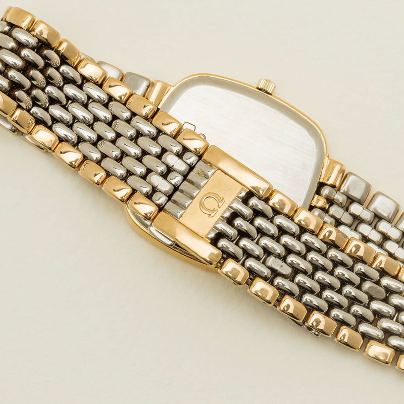 Vintage Stainless Steel & Gold Plated Omega de Ville Watch