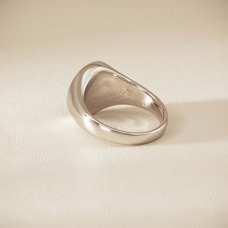 Sterling Silver Oval Onyx Signet Ring - Ring - Walker & Hall