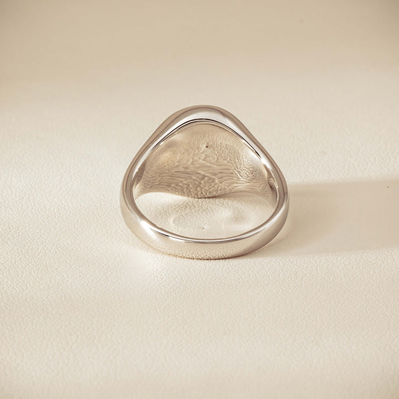 Sterling Silver Oval Onyx Signet Ring - Ring - Walker & Hall