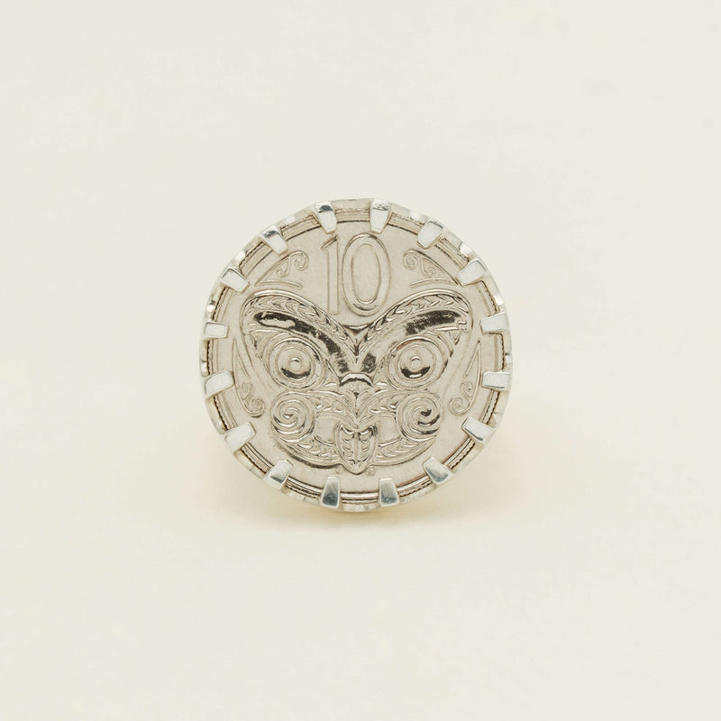 Sterling Silver Ring with Koruru Coin - Ring - Walker & Hall