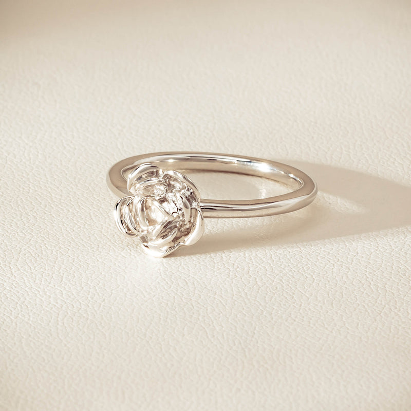 Sterling Silver Albertine Rose Ring - Ring - Walker & Hall