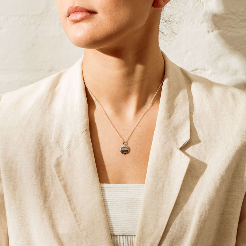 Sterling Silver Pebble Pendant - Necklace - Walker & Hall