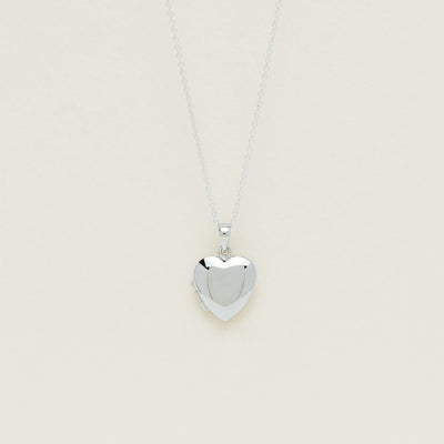 Sterling Silver Small Heart Locket - Necklace - Walker & Hall