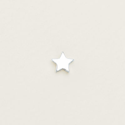 Sterling Silver Noted Star Charm - Charm - Walker & Hall