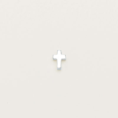 Sterling Silver Noted Cross Charm - Charm - Walker & Hall