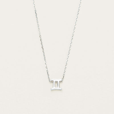 Sterling Silver Noted Zodiac - Necklace - Walker & Hall