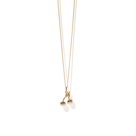 Meadowlark Cherry Charm Necklace - Gold Plated