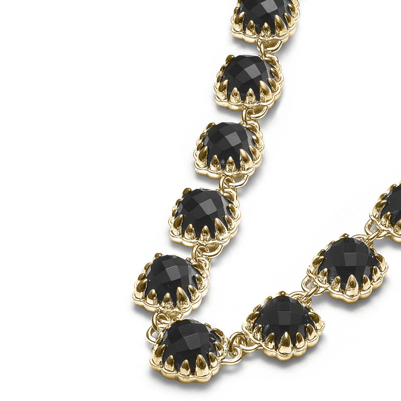 Stolen Girlfriends Club Love Claw Eternity Necklace - Gold Plated & Onyx