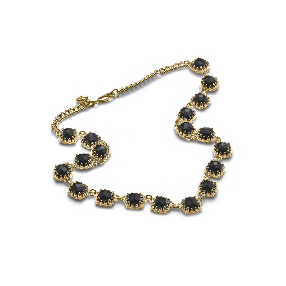 Stolen Girlfriends Club Love Claw Eternity Necklace - Gold Plated & Onyx