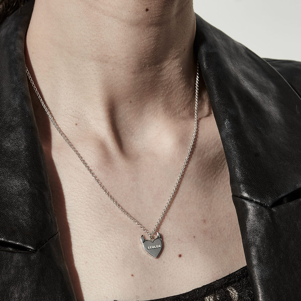 Stolen Girlfriends Club Sinister Heart Necklace - Sterling Silver