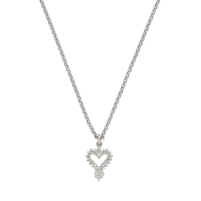 Zoe & Morgan Mini Gypsy Heart Necklace - Sterling Silver - Necklace - Walker & Hall