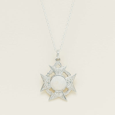 Deja Vu Sterling Silver Maltese Cross Boxing Medal Pendant - Necklace - Walker & Hall