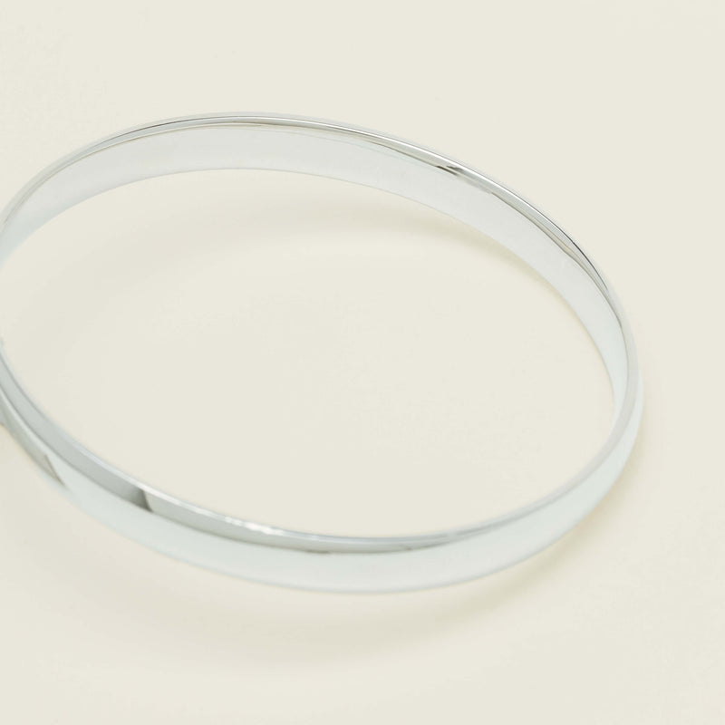 Sterling Silver 6.5mm Bangle - Bracelet - Walker & Hall
