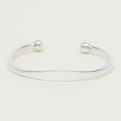 Sterling Silver Men's Torque Cuff - Bracelet - Walker & Hall