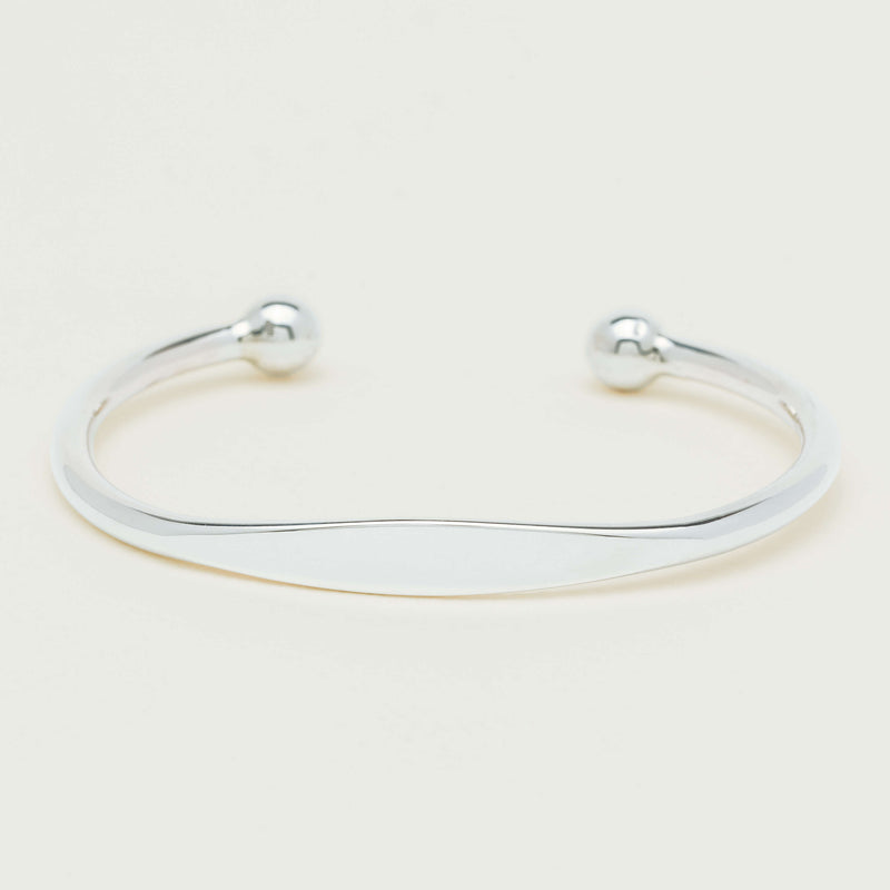Sterling Silver Men's Torque Cuff - Bracelet - Walker & Hall