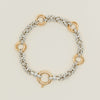 Sterling Silver & 9ct Yellow Gold Byzantine Bracelet - Bracelet - Walker & Hall