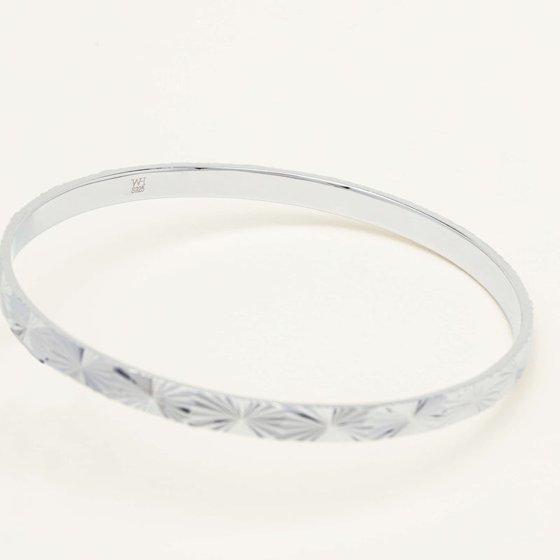 Sterling Silver Reflections Bangle - Bracelet - Walker & Hall