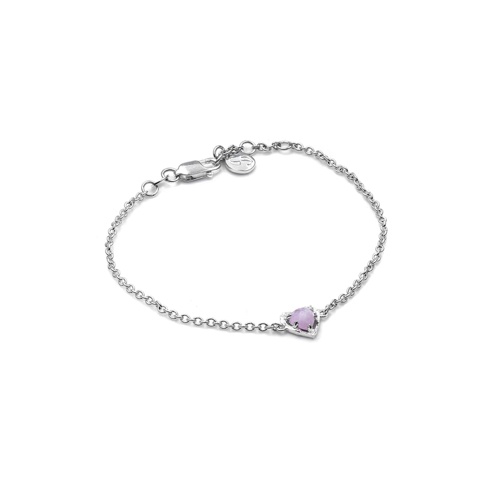 Stolen Girlfriends Club Gothic Romance Bracelet - Sterling Silver & Pink Apatite