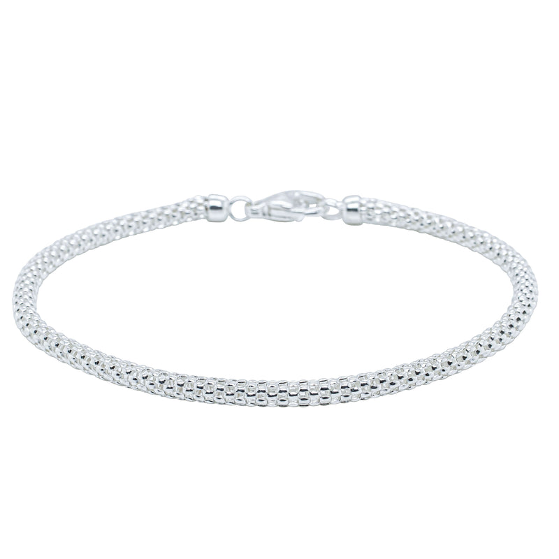 Sterling Silver Panda Link Bracelet-Bracelet-Walker & Hall