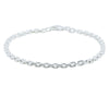 Sterling Silver Rectangular Belcher Link Bracelet-Bracelet-Walker & Hall