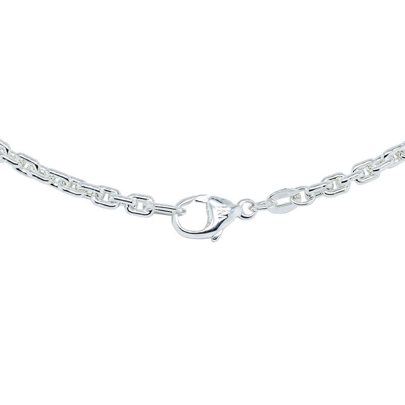 Sterling Silver Rectangular Belcher Link Bracelet-Bracelet-Walker & Hall