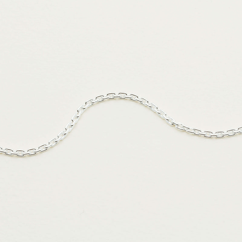 Sterling Silver Rectangular Belcher Link Bracelet - Bracelet - Walker & Hall