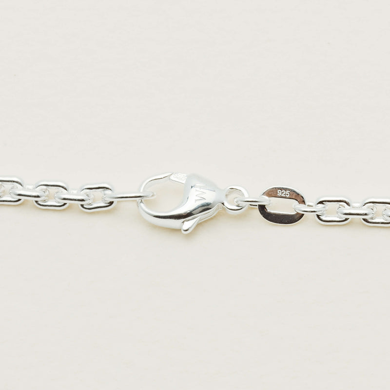 Sterling Silver Rectangular Belcher Link Bracelet - Bracelet - Walker & Hall