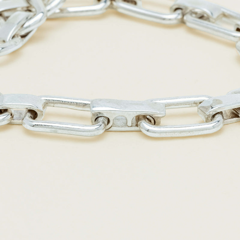 Sterling Silver Fancy Rectangular Link Bracelet - Bracelet - Walker & Hall