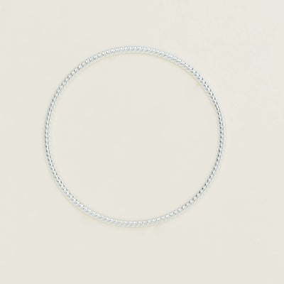 Sterling Silver Twine Bangle - Bracelet - Walker & Hall