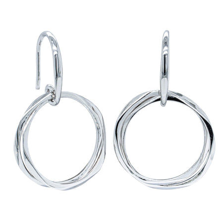 Sterling Silver Entwined Hook Earrings