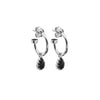 Stolen Girlfriends Club Love Claw Drop Anchor Earrings - Silver & Onyx