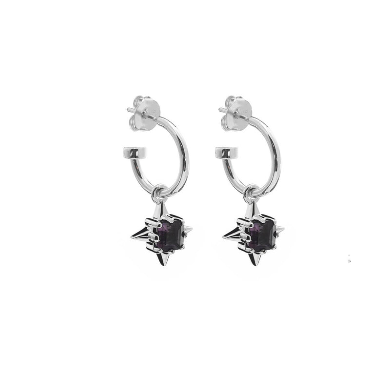 Stolen Girlfriends Club Punk Rose Anchor Earrings - Sterling Silver