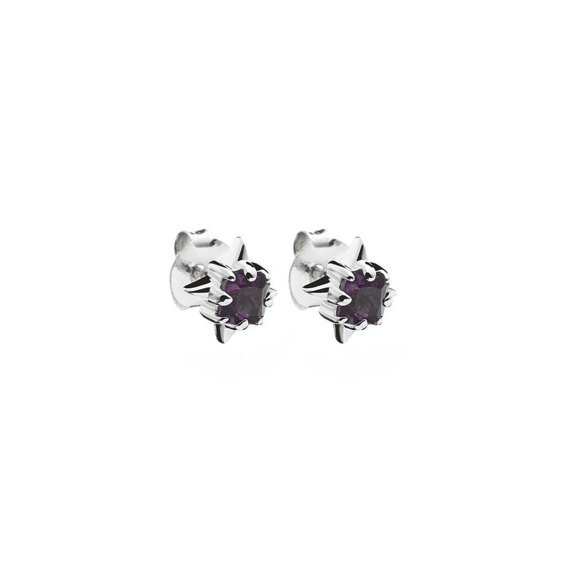 Stolen Girlfriends Club Punk Rose Stud Earrings - Sterling Silver