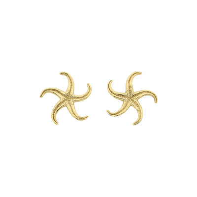 Zoe & Morgan Starfish Stud Earrings - Gold Vermeil - Earrings - Walker & Hall