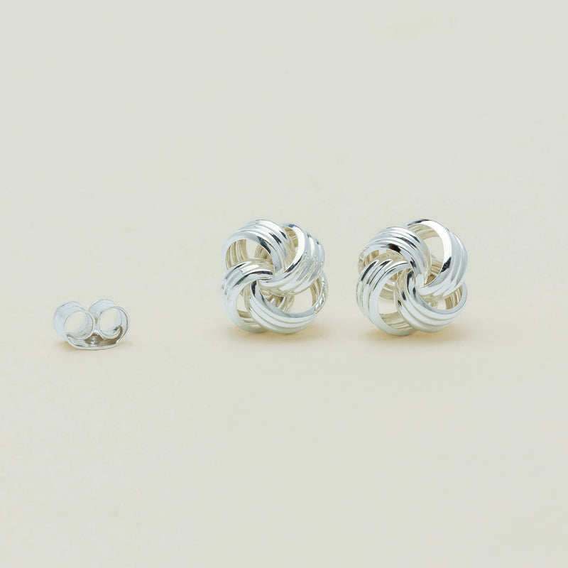 Sterling Silver Knot Stud Earrings - Earrings - Walker & Hall