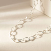 Sterling silver Navette chain