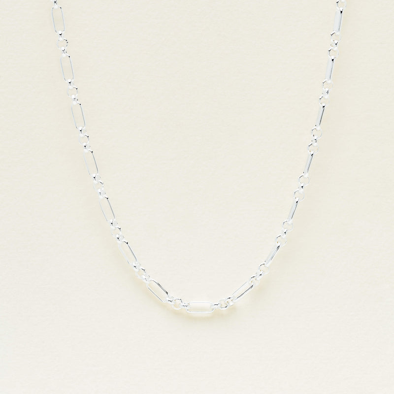 Sterling Silver Belcher Figaro Chain - Necklace - Walker & Hall