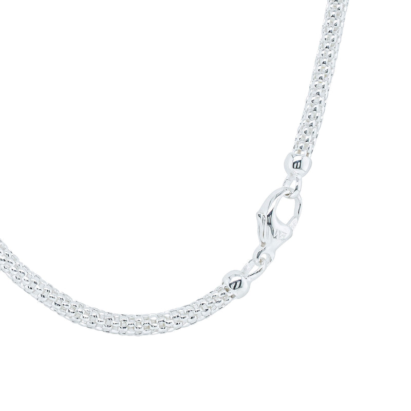 Sterling Silver Panda Link Chain-Necklace-Walker & Hall