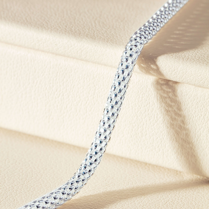 Sterling Silver Panda Link Chain-Necklace-Walker & Hall