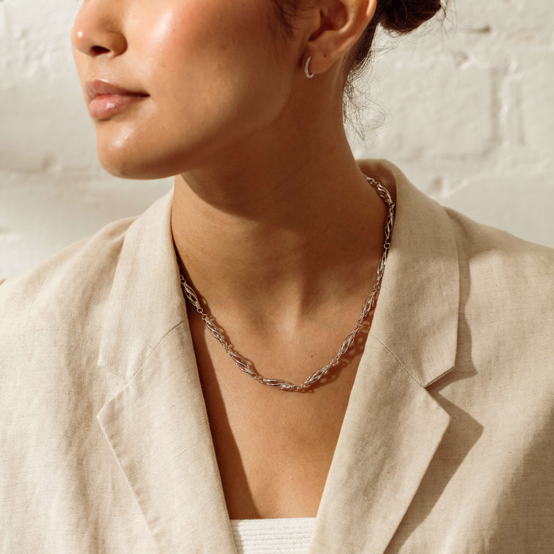 Sterling Silver Helix Chain - Necklace - Walker & Hall